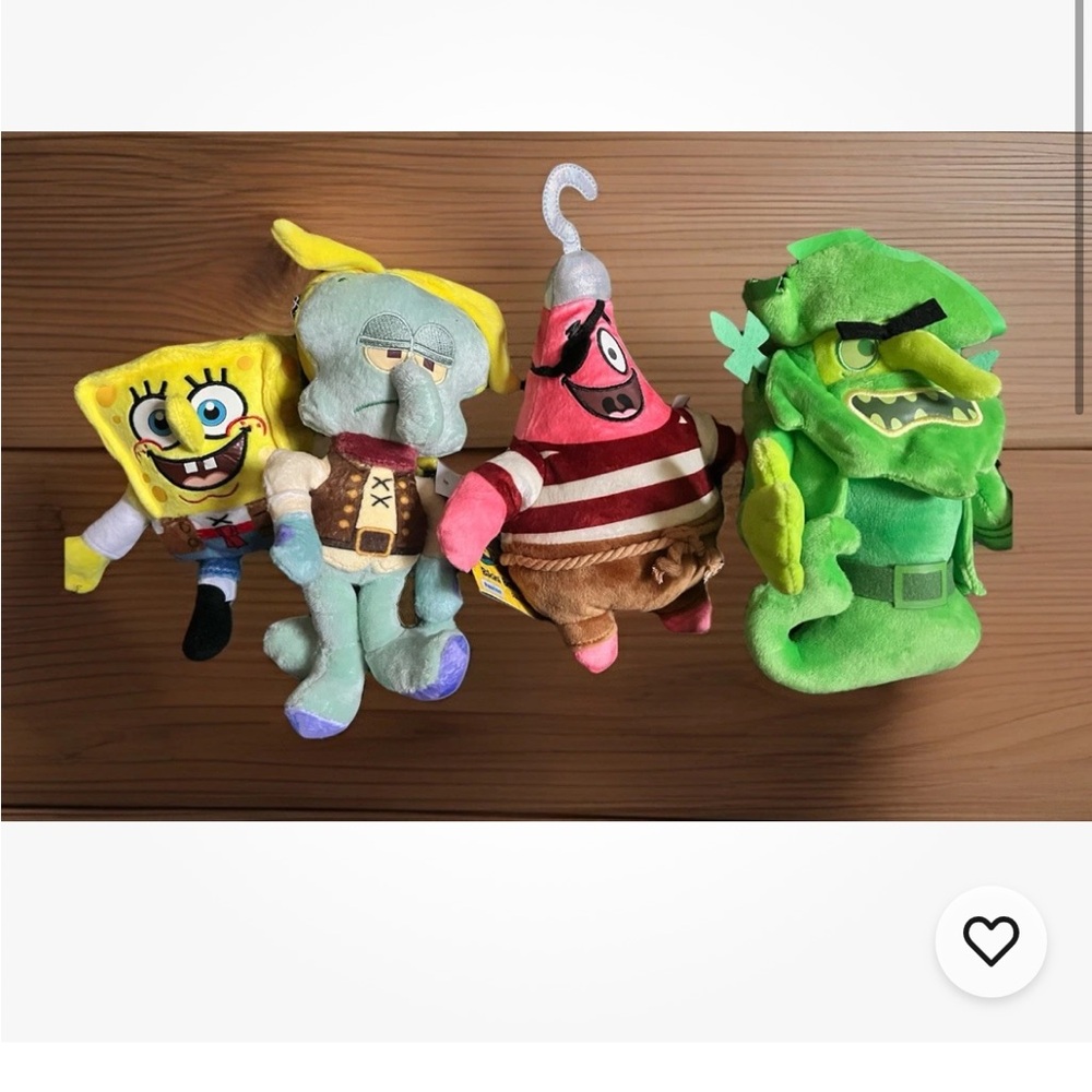 SpongeBob SquarePants Glow Pals Plush Set All 4 Characters 2025 Movie